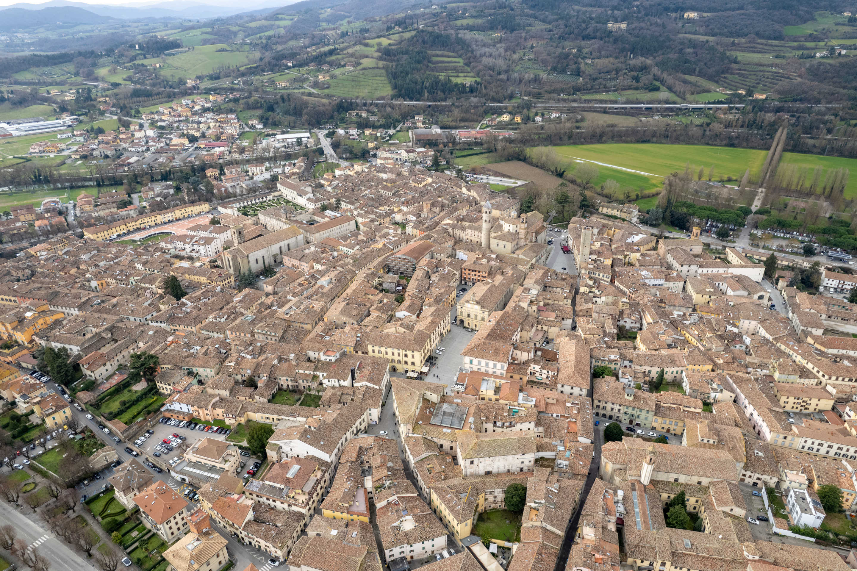 Veduta aerea di Città di Castello