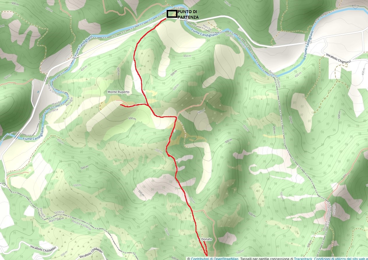 Mappa escursione Monte Ruperto
